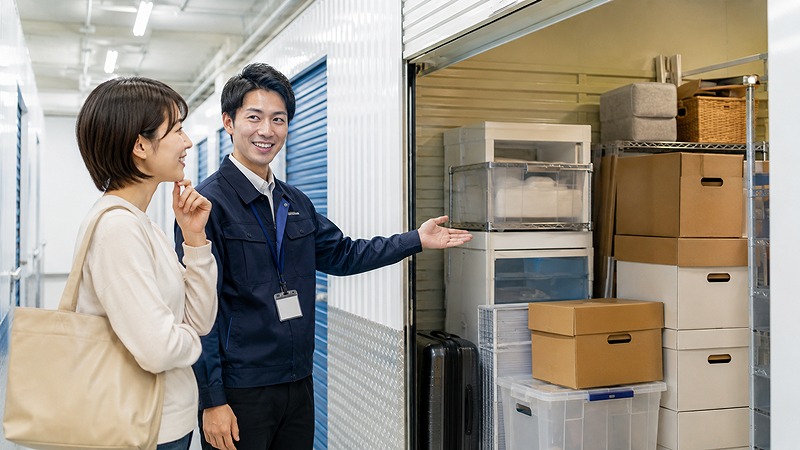 キュラーズのトランクルームを見学するイメージ