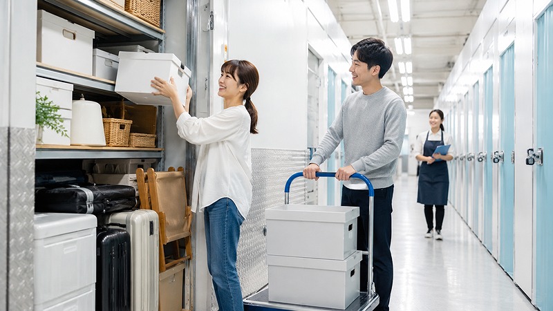 スペースプラスのトランクルームを便利に利用する人のイメージ