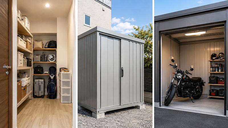屋内型と屋外型トランクルームの違い