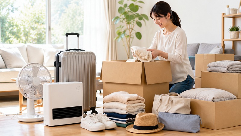 宅トラのメリットを活用して荷物を預けるイメージ