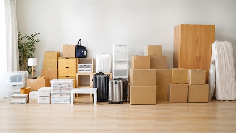 宅トラのプランごとに荷物量を比較するイメージ