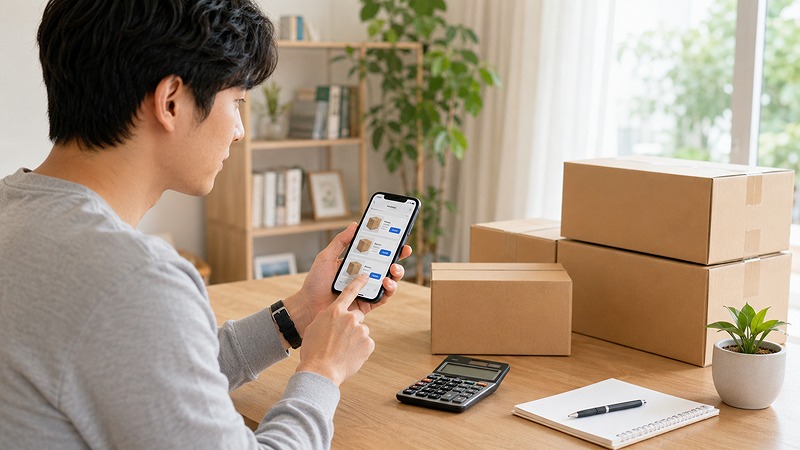 サマリーポケットの料金プランをスマホで確認するイメージ
