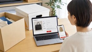 minikuraで預けた荷物をオークション出品するイメージ