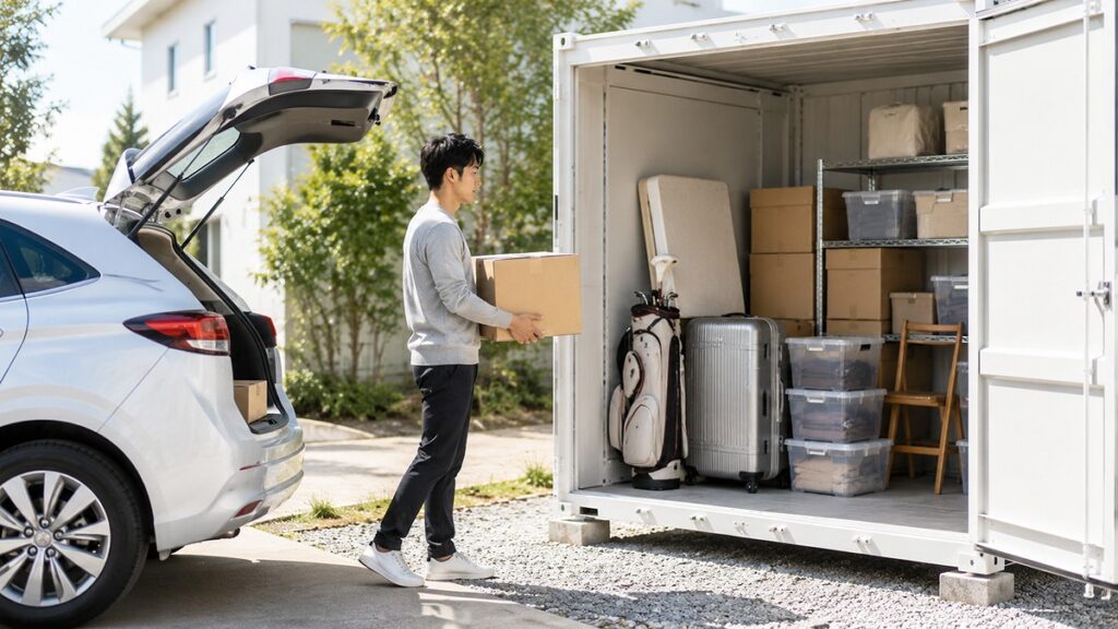 屋外コンテナ型と屋内型トランクルームの違い